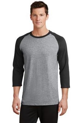 Picture of Port & Company® Core Blend 3/4-Sleeve Raglan Tee. PC55RS