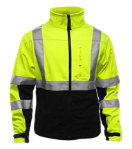 Picture of 451ST-LB SAFETY JACKET: HI-VIS SOFT SHELL: WATER RESISTANT: FORM FITTING