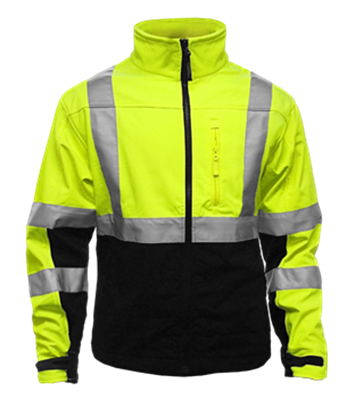 Picture of 451ST-LB SAFETY JACKET: HI-VIS SOFT SHELL: WATER RESISTANT: FORM FITTING