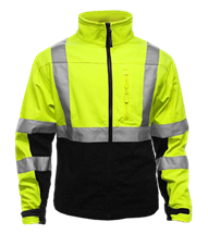 Picture of 451STLB SAFETY JACKET: HI-VIS SOFT SHELL: WATER RESISTANT: FORM FITTING