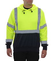 Picture of SAFETY HOODIE: HI-VIS 2-TONE PULLOVER: 7 OZ. LIME & NAVY