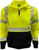Picture of HI-VIS 2-TONE QUARTER ZIP FLEECE: 7 OZ. LIME & BLACK, NO LOGO