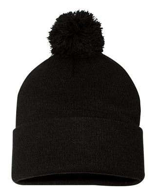 Picture of 12" Pom-Pom Cuffed Beanie. SP15